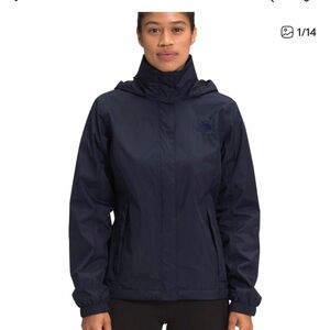 The North Face Women's Dark Navy Hooded Rain Jacket